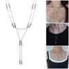 Layer Bead Tassels Necklace Delicate Chain Collarbone Jewelry Trendy Women