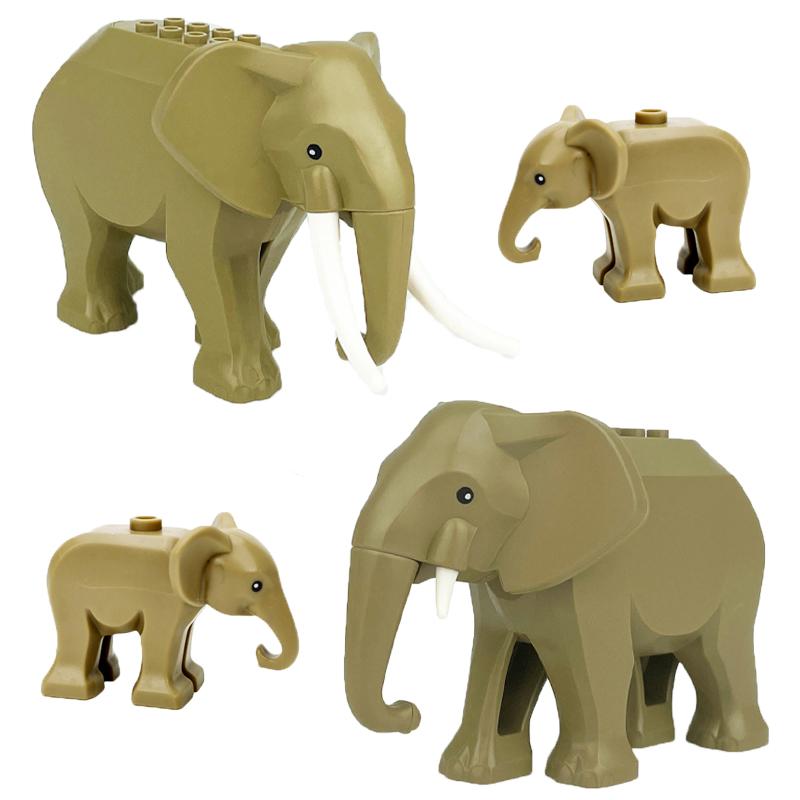 MOC Urban Zoo Model Farm Scene Building Block Accessories Owl Sheep Wolf Pig Flamingo Elephant Camel Children Brick Toy Gift R69