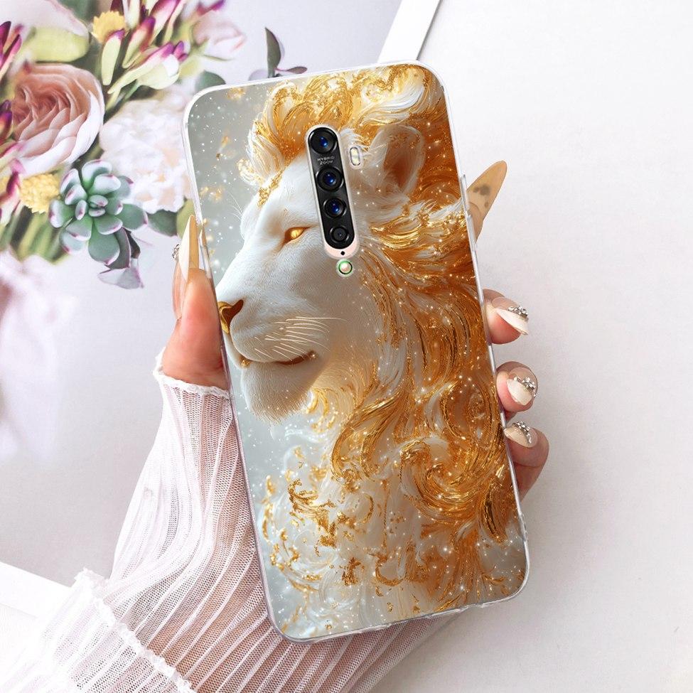Clear Casing For Oppo Reno2 CPH2577 Phone Case For Oppo Reno 2 Cover Fashion Butterfly Funny Cute Painted