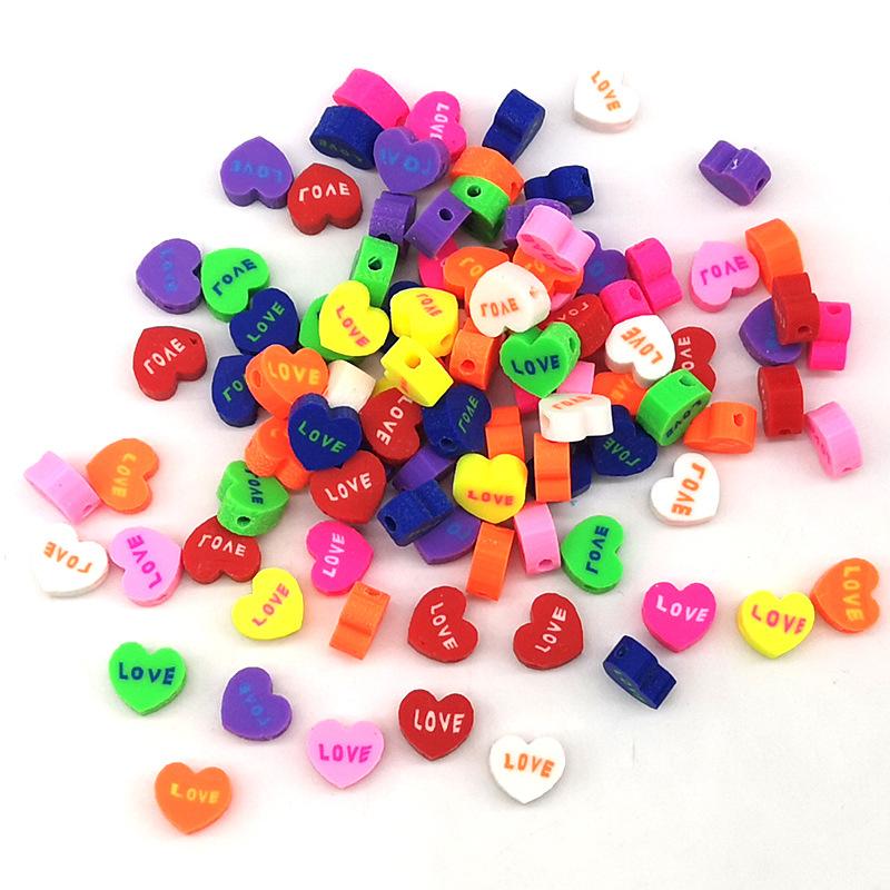 Creative Mixed Color Jewelry Findings Soft Ceramic Beads Loose Beads Multicolor DIY Cute Charms Handmade For Jewelry Accessories Mushroom 20PCS