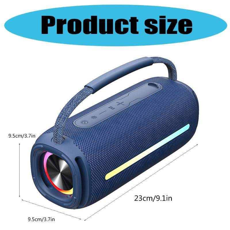 20W Portable Bluetooth-compatible Speaker Double Driver 360°Surround Sound IPX6 Waterproof For Camping Beach Party