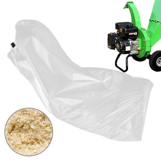Wood Chipper Bag Thicken Fabric Wood Chip Collection Bag with Drawstring Double Rope Clip Large Capacity Reusable Sawdust