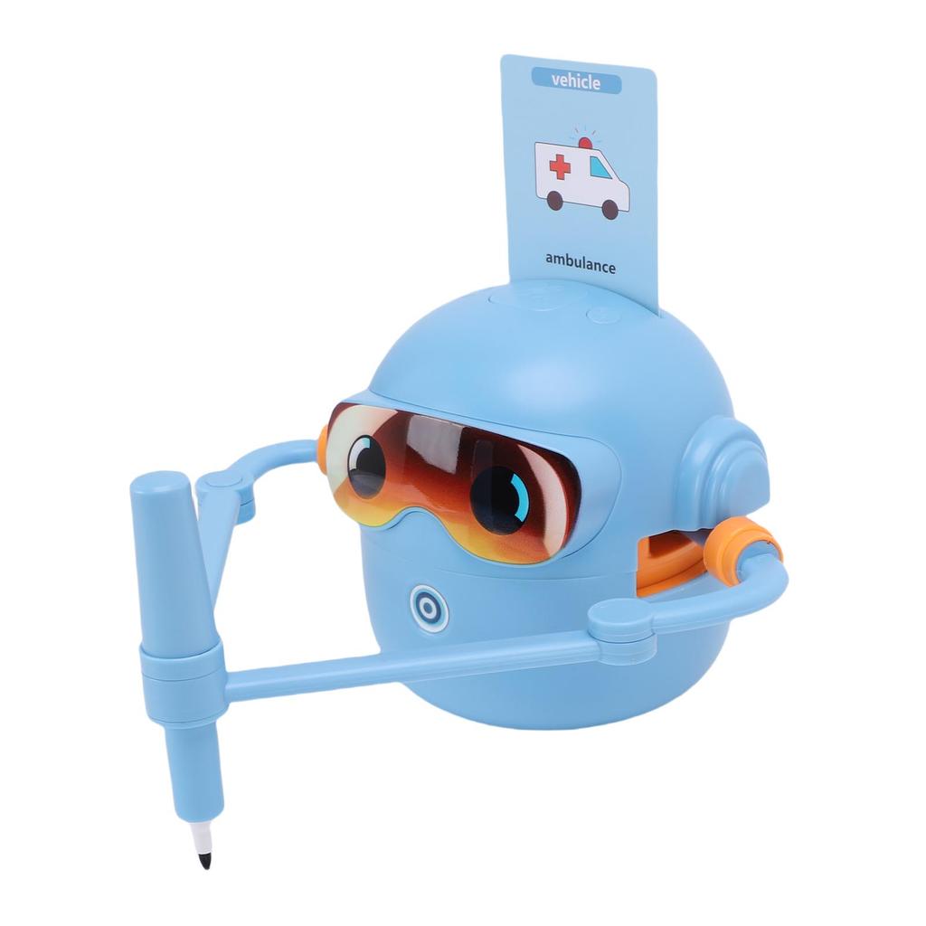 Intelligentes, automatisches Zeichenroboter-Spielzeug, lustige Musik-Lernmaschine mit 100 Karten und 14 bunten Stiften