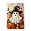 Halloween Horror Pumpkin Hanging Flags Garden Flag Banner Double-sided Printing Imitation Linen Flags Outdoor House Porch Decor