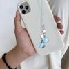 User Friendly Silicone Phone Lanyard Portable Blue White Cloud Glowing Phone Lanyard Unique Phone Chain Accessory