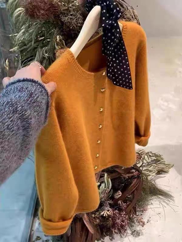 European Style Women's Pure Wool Soft Fluffy Cardigan Sweater