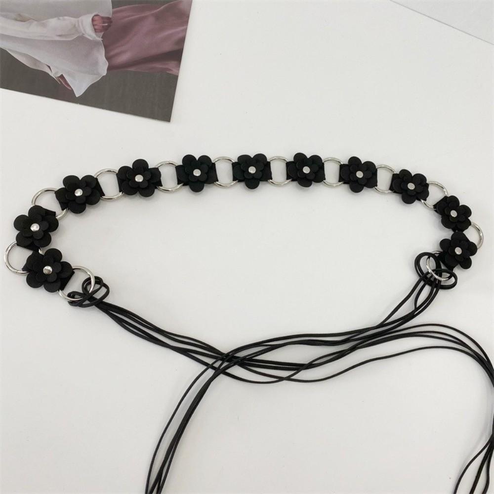 Vintage Leather Waist Rope Ethnic Dress Jeans Belt Versatile Women's Belt  Streetwear