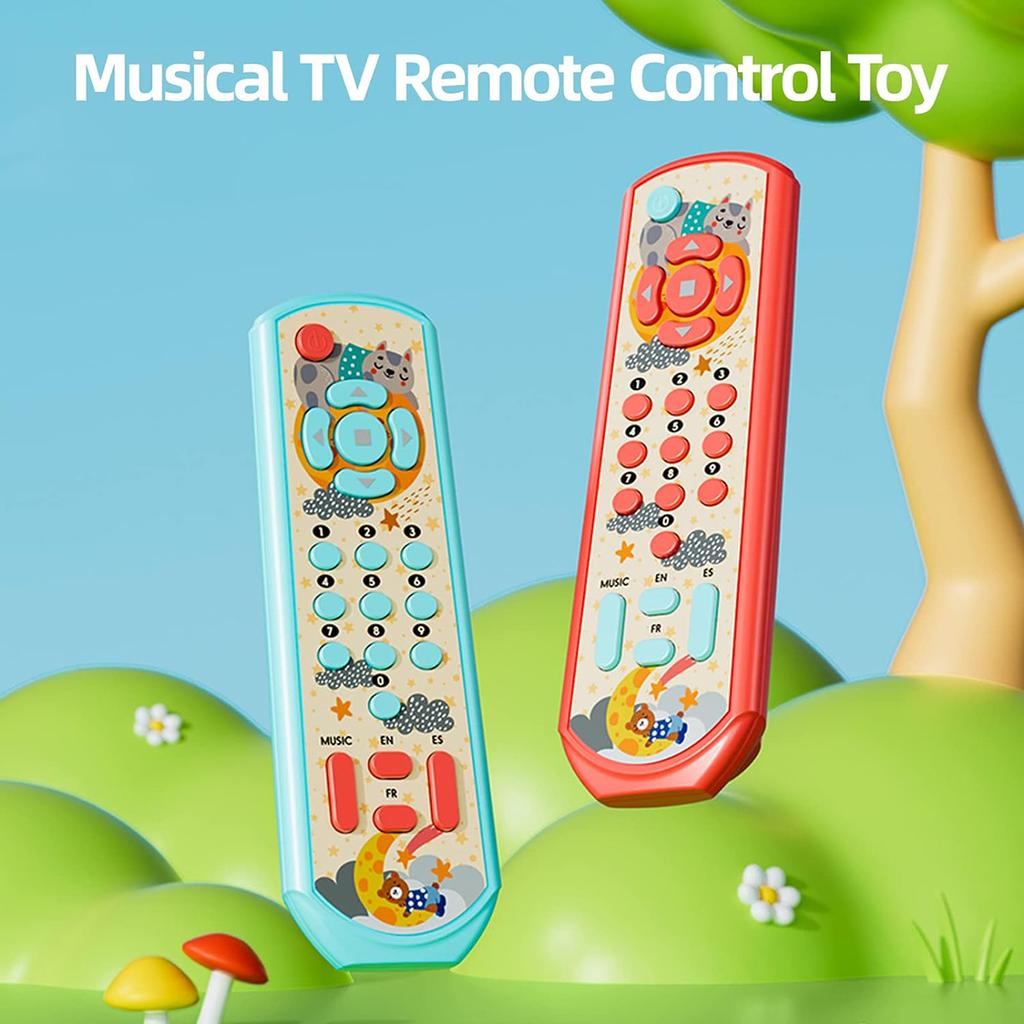 Baby Remote Control Toy, Artificial Mobile Phone, Early Education Game Button, (Requires Preparing Two No. 7 Batteries)