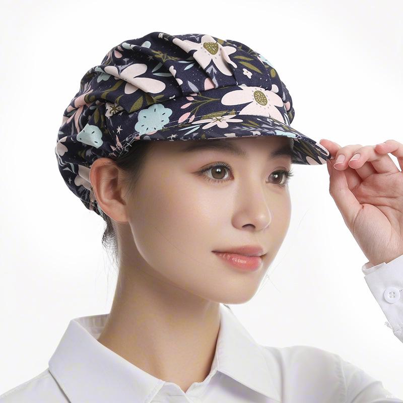 Korean Oil-Proof Chef Hat for Women - Hair Covering Kitchen Cap for Cooking and Catering