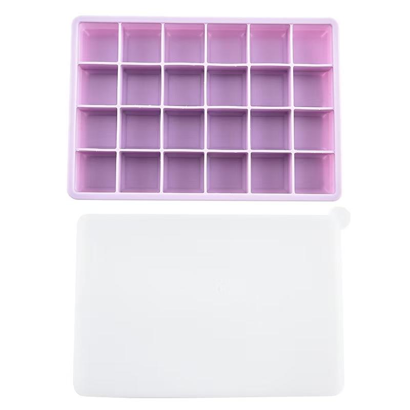 24 Grid Silicone Ice Cube Mold Big Square Ice Cube Tray Mold Ice Cube Maker Non-toxic Durable Bar Pub Wine Ice Blocks Maker