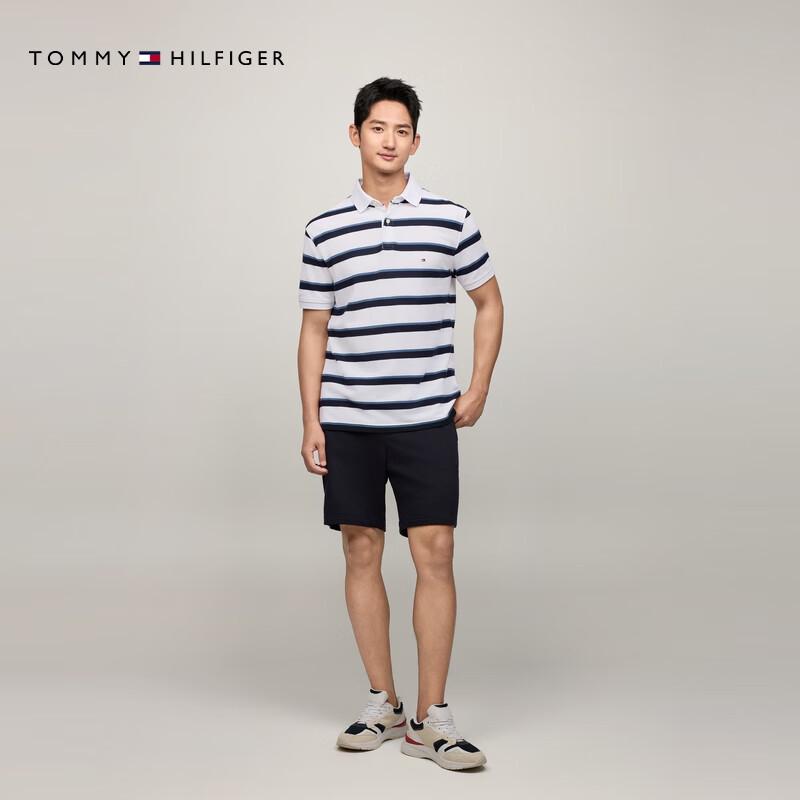 Tommy Hilfiger Men's Pique Cotton Striped Polo Shirt