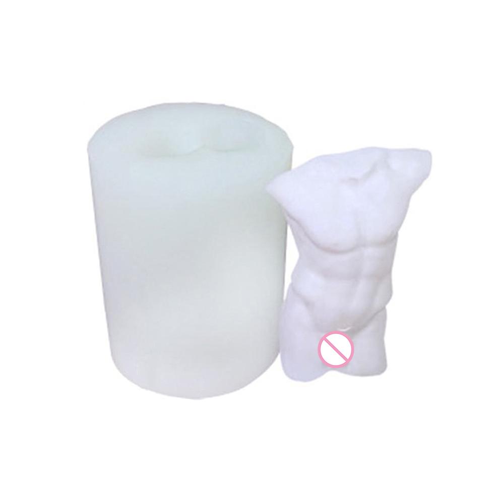 Silicone Human Body Mold 3D Body Candle Mold for Making DIY Soap Candle Plaster Art Craft Open Mold Male I