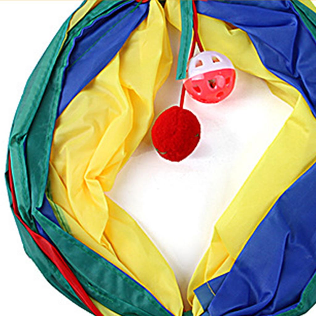 Tunel dla kota Bezpieczny Ekologiczny Interaktywny Tęczowy Tunel do Zabawy dla Małych Zwierząt Psy Mały Tunel