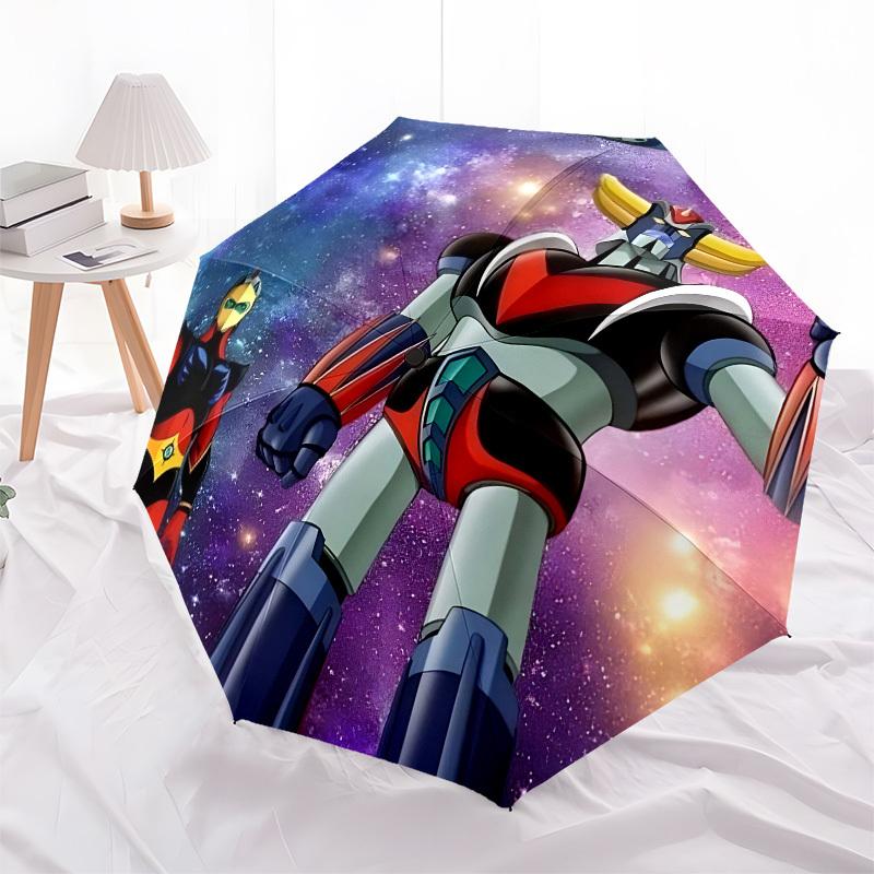 Robots, Galaxy Automatic Opening and Closing, 8 Rib Structure Portable Umbrella, Suitable for Men and Women In All Seasons  Perfect Gift for