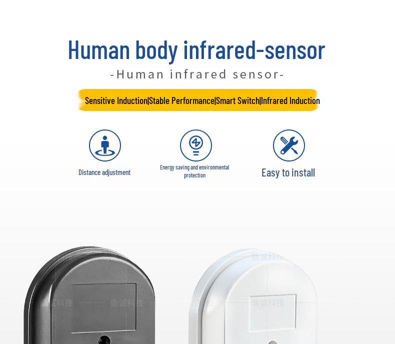 Dustproof IP54 Infrared Body Sensor Switch with Base