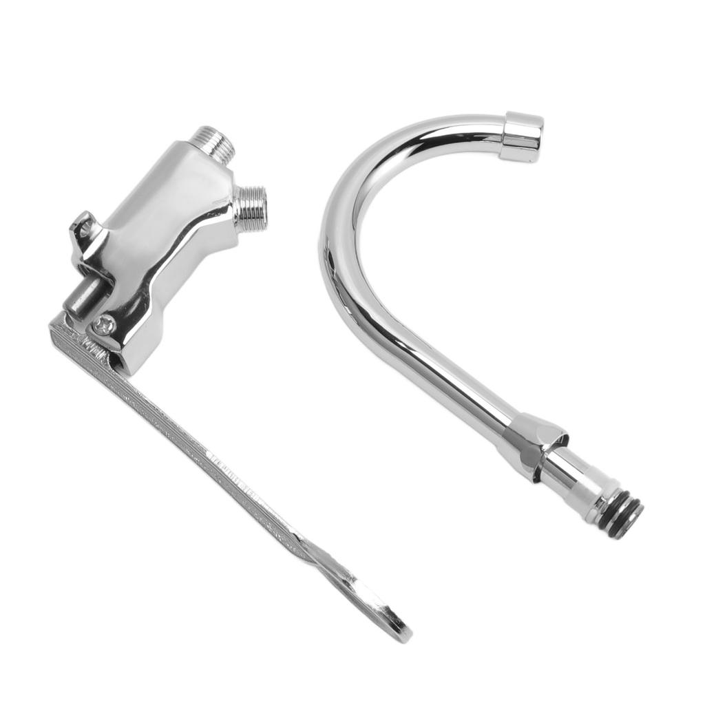 Fußpedal Steuerventil Wasserhahn Edelstahl Küchenspüle Wasserhahn Vertikaler Becken Schalter Wasserhahn