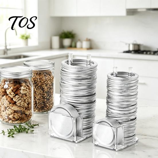 Supplies Organization Holder Mason Jar Lid Holder, Storage Rack for Holds 12 Lids & Rings, Organizer Compatible with Regular Wide Mouth Jar, Vertical