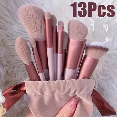 Sada 13 ks měkkých štětců na make-up štětce na oční linky štětce na oční stíny Kosmetický základ na tvářenku Powder Blending Beauty Makeup Tool Maquiagem
