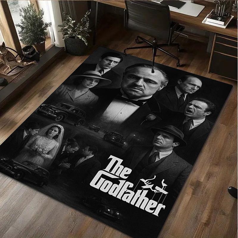 1Pc The Godfather Print Rug - home decoration Carpet For Living Room Bedroom Flooring Computer Chair Area Rug