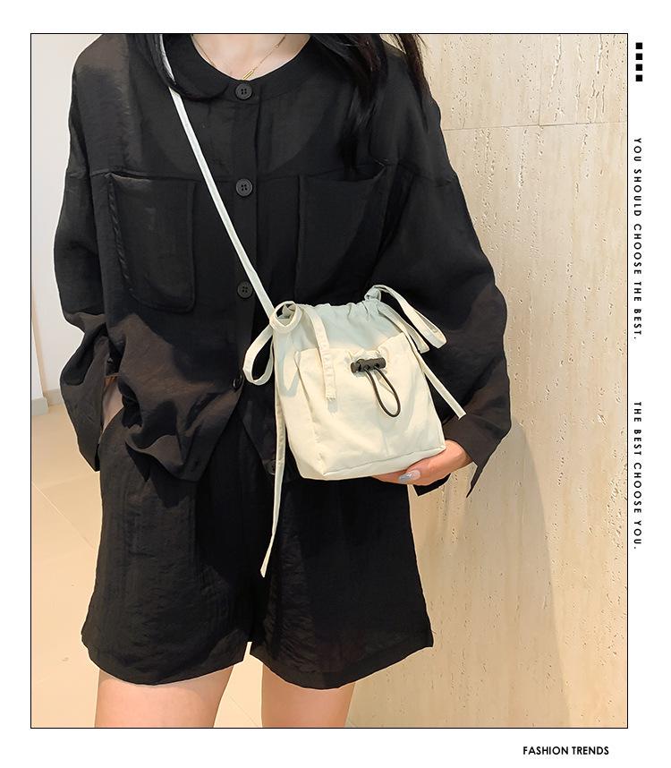 Women's Lightweight Crossbody Phone Bag - Japanese Korean Style with Bow and Drawstring, Casual and Versatile Coin Purse