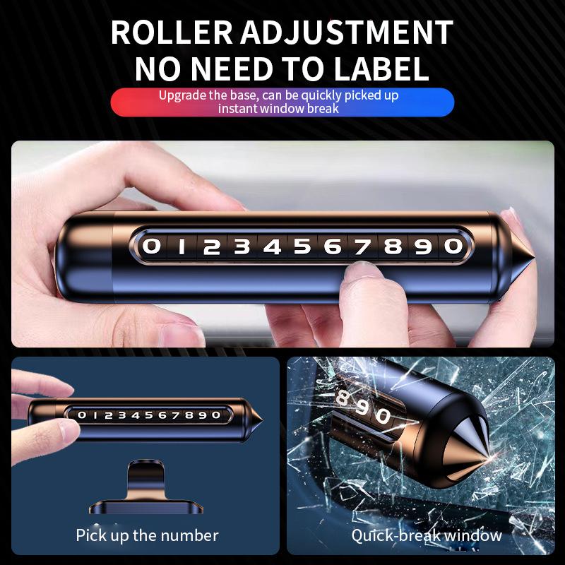 Auto Temporäre Parkkarte Leuchtende Telefonnummer Karte Kennzeichen Telefonnummer Park Stopp Aufkleber Fensterbrecher Auto Zubehör