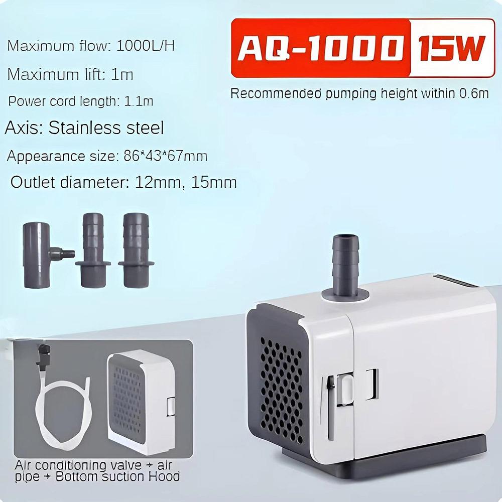 Multifunktionaler Mini-Fischaquariumfilter Leise Ultraleise Wasserfall-Filterbox Eingebauter Zirkulierender Reinwasserzyklus für Zuhause