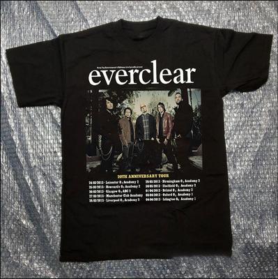 EVERCLEAR UK Tour 20th Anniversary Black Unisex T-Shirt All Size S-2345XL AD190