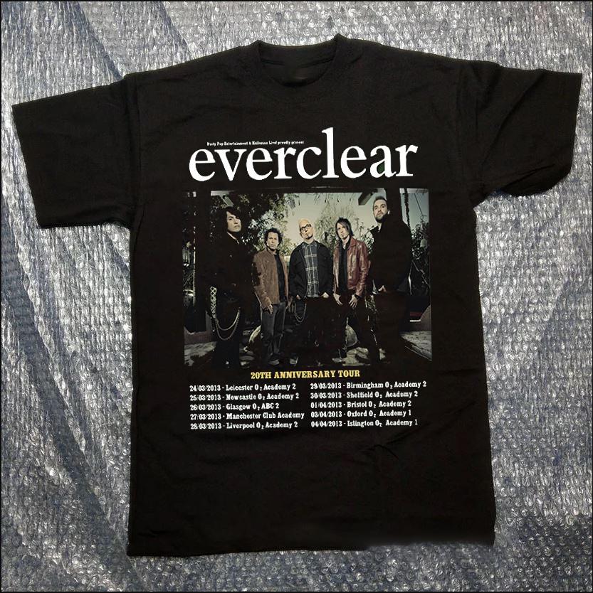 

EVERCLEAR UK Tour 20th Anniversary Black Unisex T-Shirt All Size S-2345XL AD190 Unisex T-Shirt XXXL