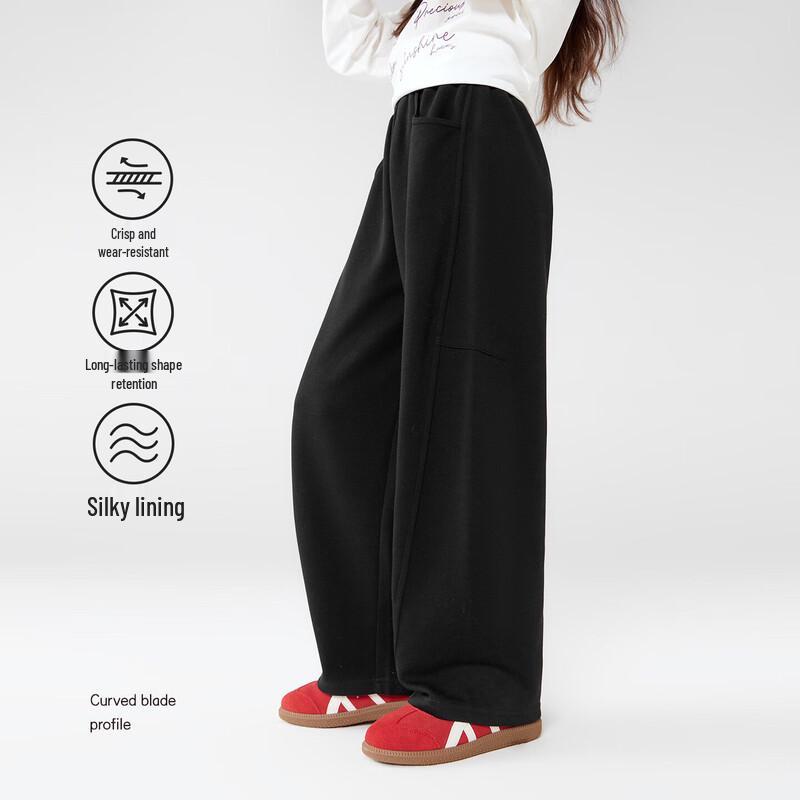 Girl s Arc-Cut Cotton Blend Sweatpants 160