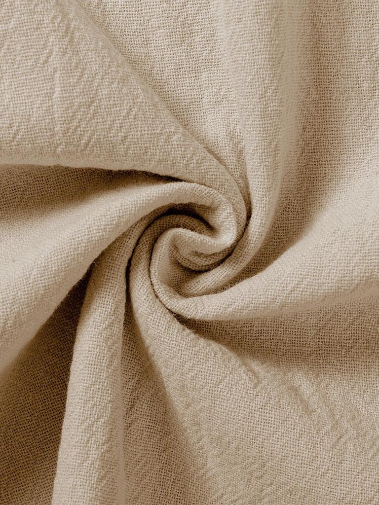 Pantaloni da Uomo Estivi in Misto Lino Gamba Dritta Leggeri Traspiranti da Spiaggia Casual con Vita Elastica e Coulisse per Comfort Tutto il Giorno