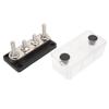 4 Studs Power Distribution Block 12‑48V 150A Brass Nickel Plated for Cars Trucks RVs Marine Boats Black