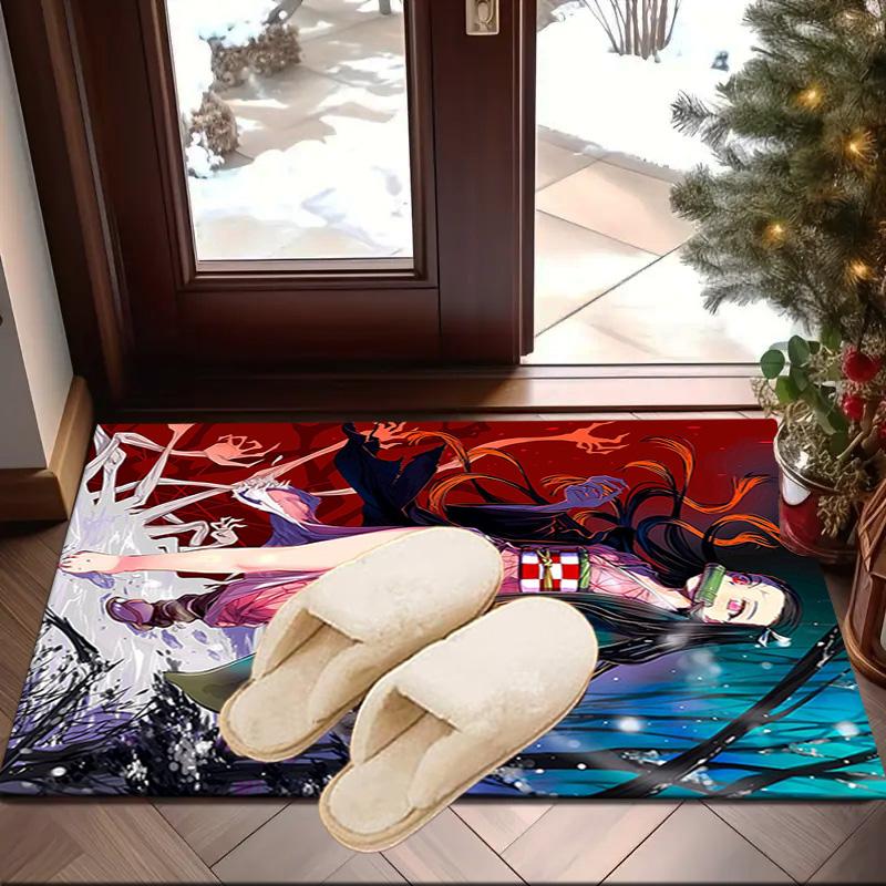 Anime Samurai Warrior's Journey Carpet, Chair Rug,Rug for Office Bedroom Living Rooms, Doormat Decor Fan Gift Christmas Gift