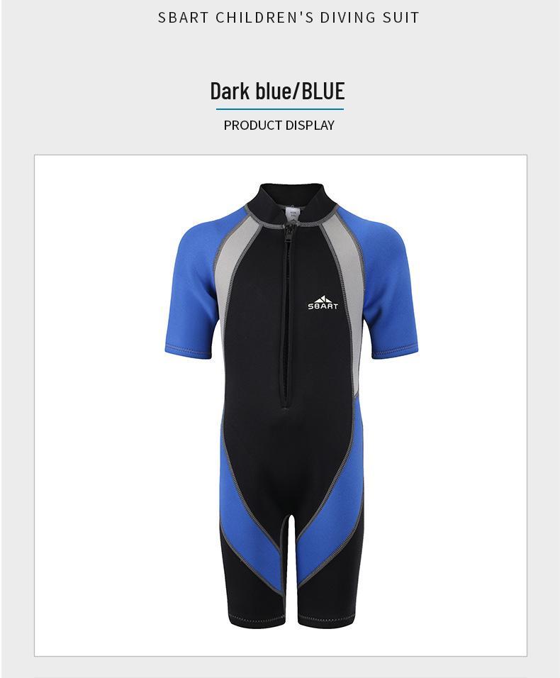 Kids' Sun Protection Long Sleeve One-Piece Swimsuit for Girls & Boys - Quick-Drying Diving Suit