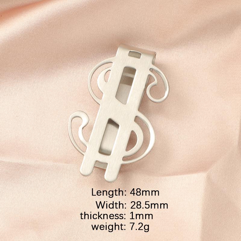 

Знак доллара Зажим для денег и закладка из нержавеющей стали - Креативный держатель для подарочной карты