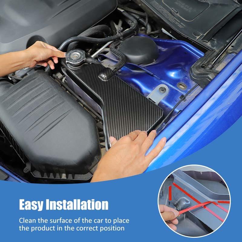 Car Coolant Pot Cover Decoration Stickers Fit For Dodge Charger 2011 Up,  For Dodge Challenger  For 300C 2011 Up ABS Interior Accessories