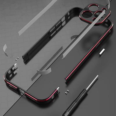 Aluminum Bumper & Metal Lens Frame Case for IPhone 14 13 15 Pro Max Plus 12 Mini 14Pro 15Pro 14Plus IPones I15 Shockproof Cover