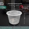 200-Count Disposable Round Takeaway Food Containers with Lids