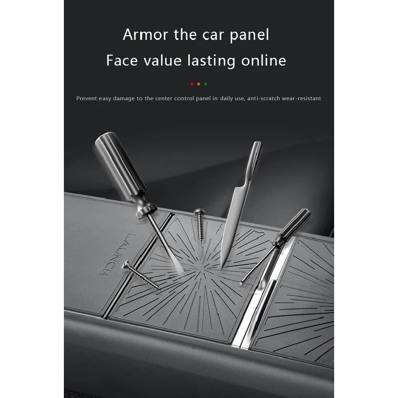 For Tesla Model Y Juniper Central Control Panel Protector Sticker Electrostatic Adsorption Model 3 Highland Central Cover Film