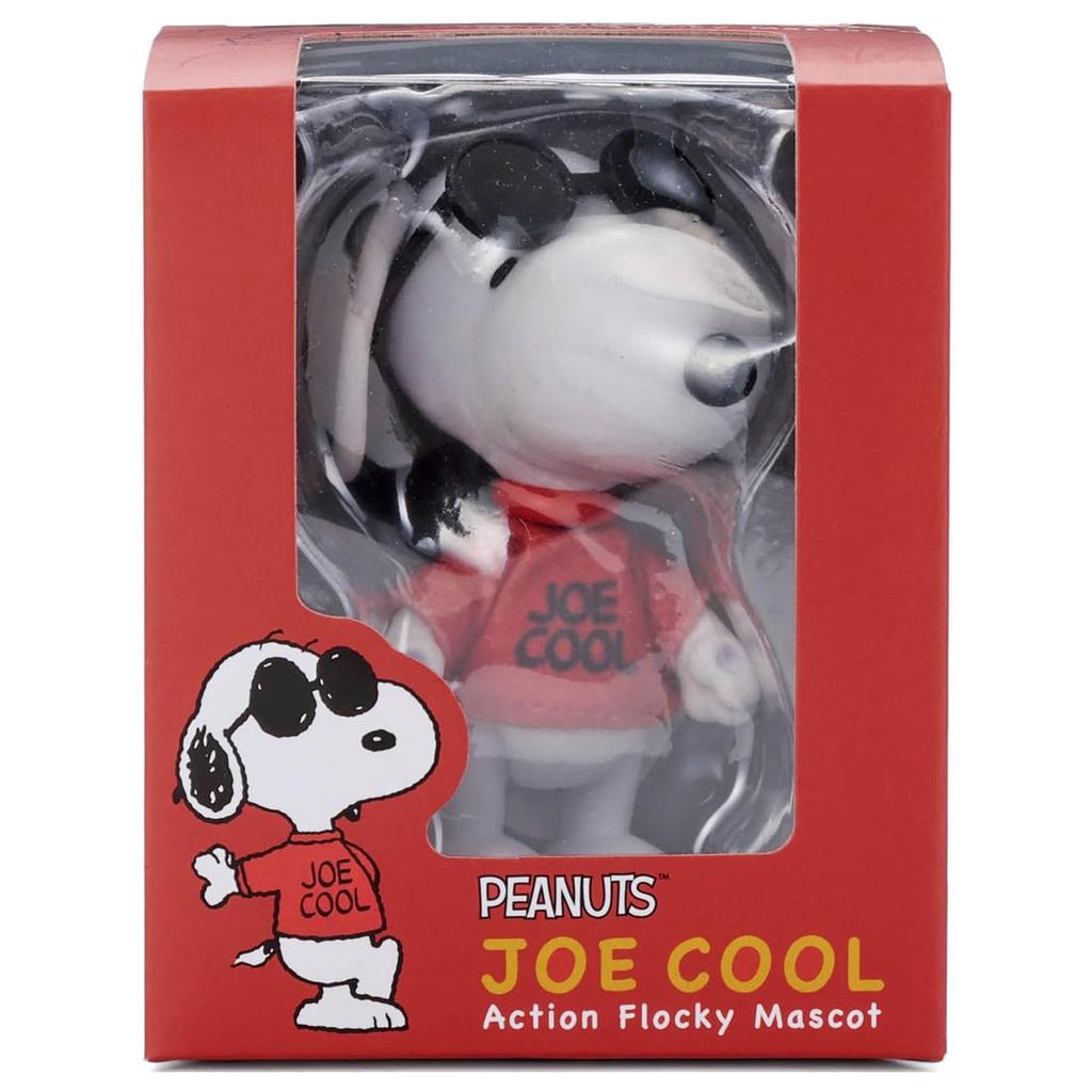 Takara Tomy Arts Peanuts Action Beflocktes Maskottchen Snoopy Plüsch ca. 8 cm groß (Joe Cool) Spielzeug,
