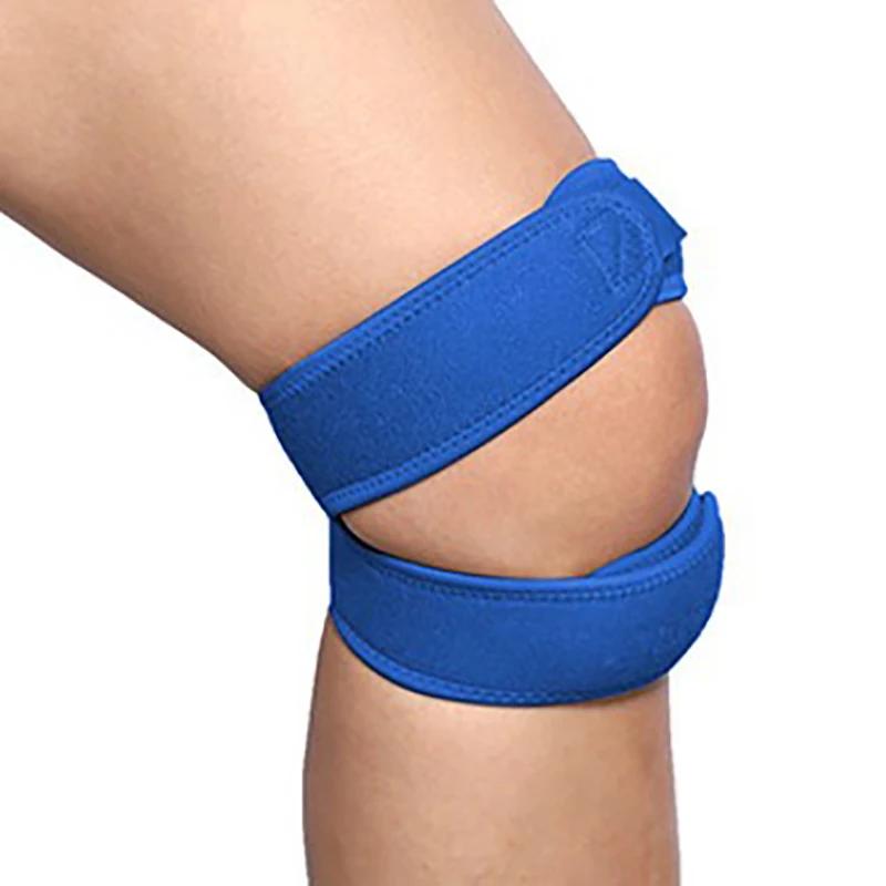 1PCS Adjustable Sports Kneepad Double Patellar Knee Patella Tendon Support Strap Brace Pad ProtectorOpen Knee Wrap Strap Band