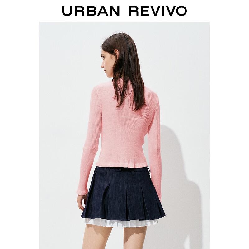 UR 2025 Autumn Women's Slim Fit Knit Cardigan