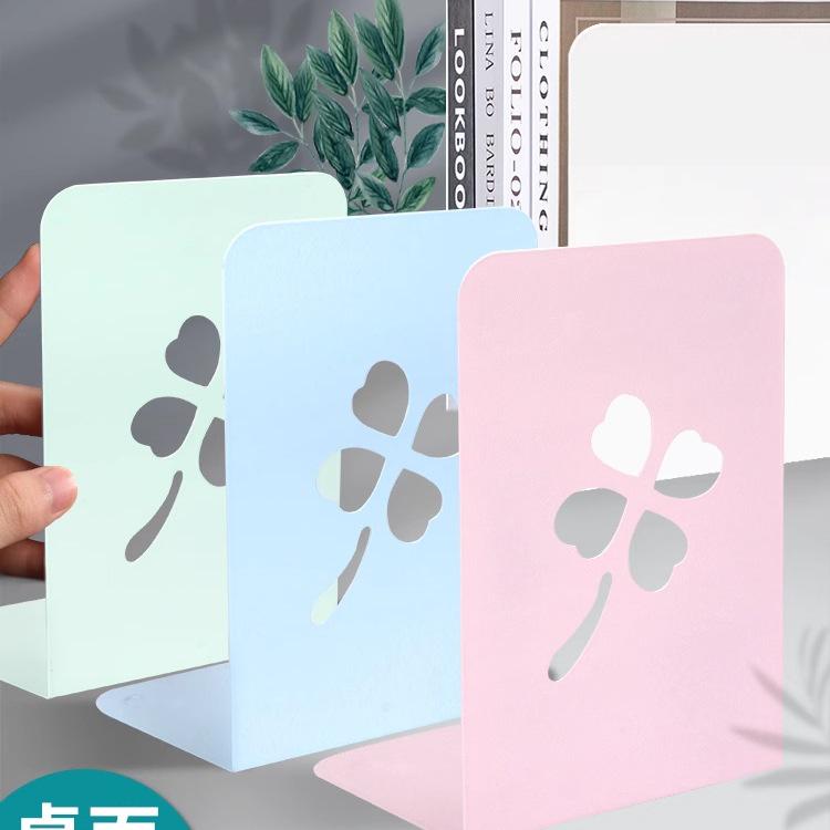 L-Shaped Bookstand Divider Clip & Bookend Desktop Organizer