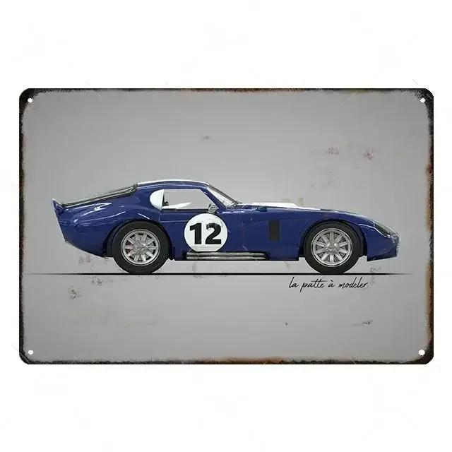 F1 Racing Posters Vintage Metal Tin Signs Decor World Famous Cars Retro Decorative Tin Sign Auto Club Pub Bar Room Wall Art