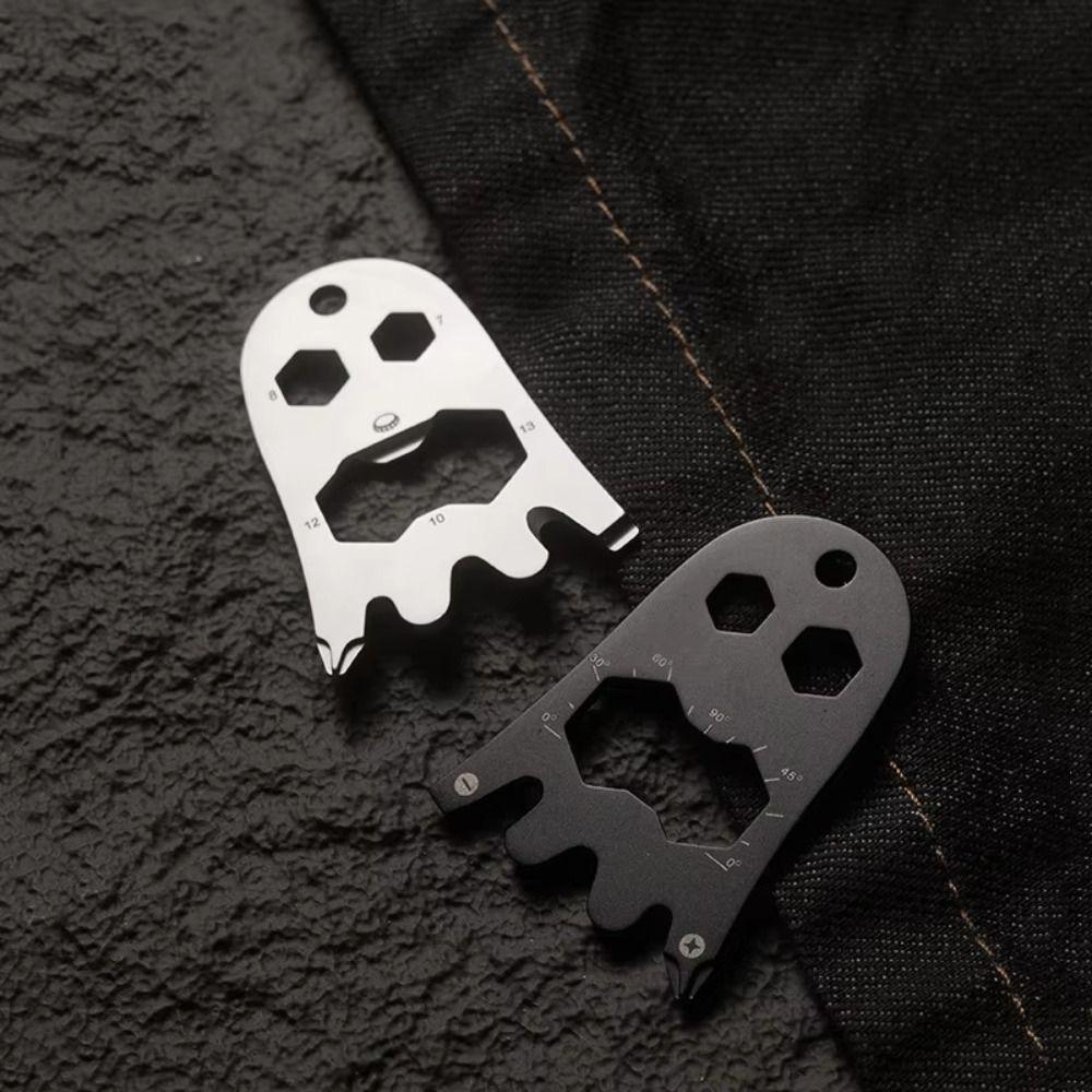 Stainless Steel Card Bottle Opener Halloween Ghost Mountaineering Buckle For Camping and Hiking