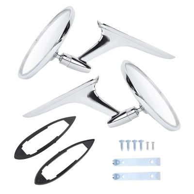 Round Outside Rearview Mirrors 654394765672 Rear View Wing Mirror Replacement for Impala Corvair Biscayne Bel Air Nova