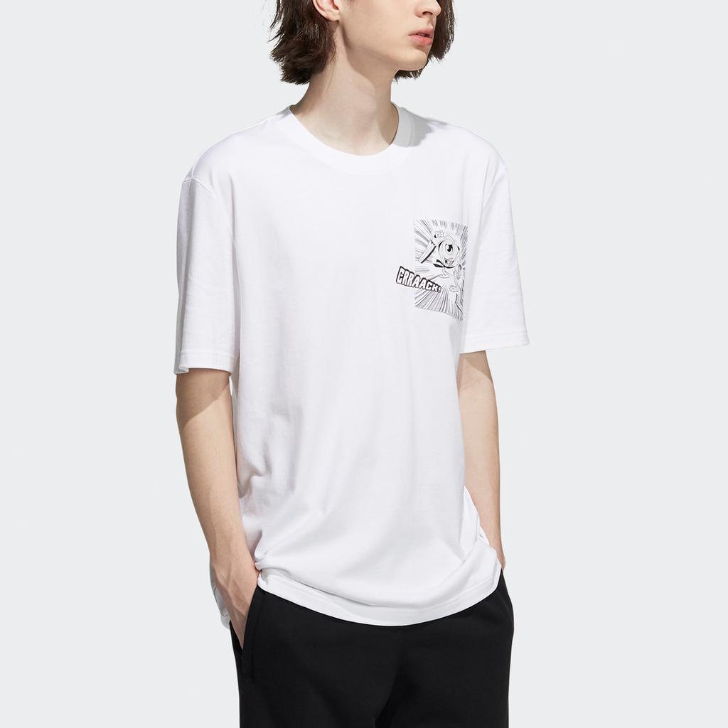 Adidas Disney x Originals Mike Wazowski Oversized Sports Tee Men Tops White HD9073