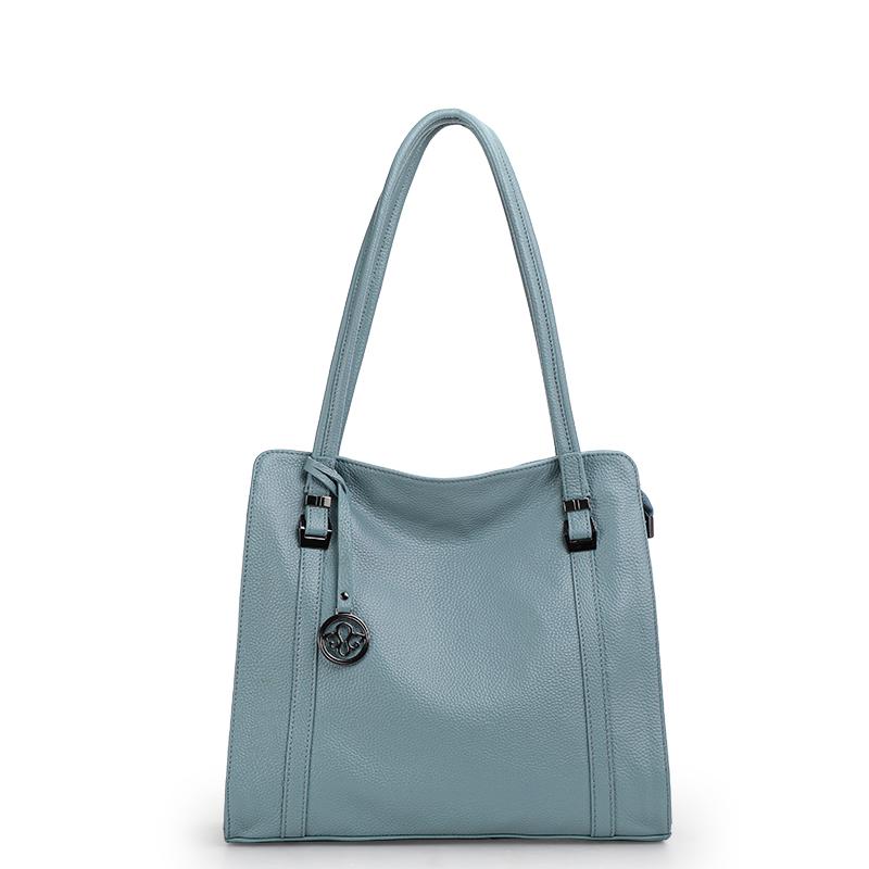 

Модная сумка из натуральной кожи. Большая вместительная сумка через плечо. Женская сумка ручной работы из коровьей кожи. Высокое качество. синий