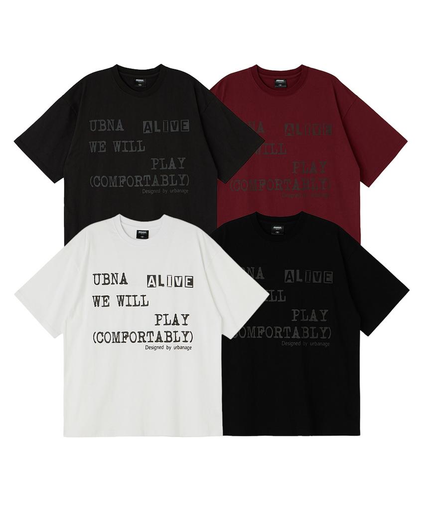 URBANAGE [Set] Essential Graphic Oversized Short Sleeve 8 Types (Select 2)