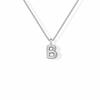 Minimalist Clavicle Chain Necklace with Stainless Steel Bubble Letter Pendant (A-Z)