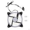 four pin 12V DC 120mm LED Computer cooler Fan with Cushions for Cases Cooling